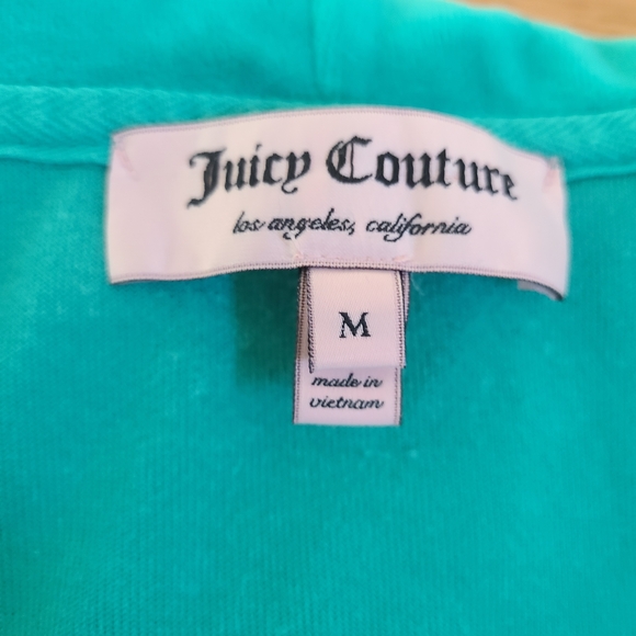 Juicy Couture Green and Pink Hoodie, Sz M - Picture 3 of 7